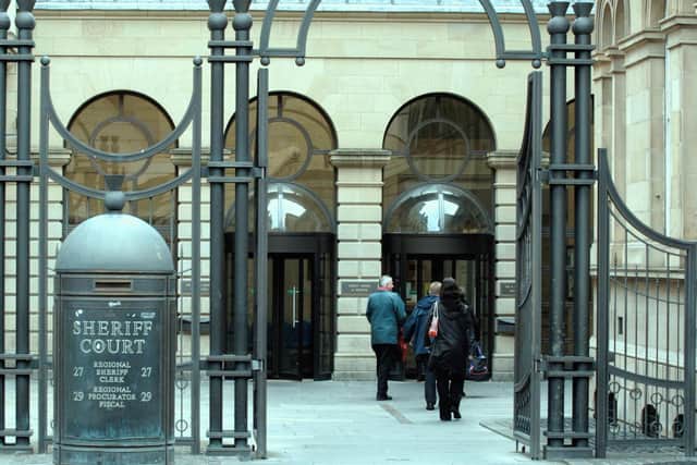 The prisoner slashed his arms with a razor blade while he was standing in the dock at Edinburgh Sheriff Court picture: supplied