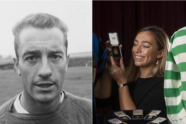 The1967 European Cup winner's medal won by Celtic match winner Stevie Chalmers could fetch upto 250,000 at auction in Glasgow next month. Pictures: Getty/ SWNS and McTear's